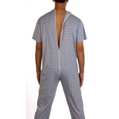 Pigiama anziani disabili manica corta zip posteriore art.1010