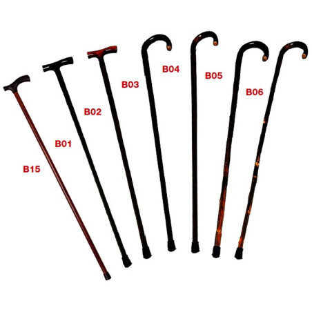 Bastone donna in legno per deambulazione art.ParaB05
