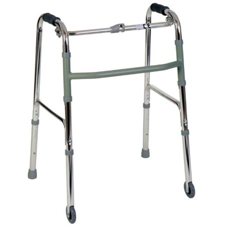 Deambulatore fisso pieghevole con ruote e puntali art.ParaDE7