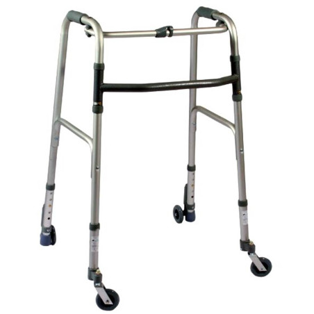 Deambulatore fisso pieghevole 4 ruote art.ParaDE10