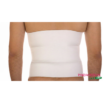 Fascia elastica addominale bianca vista posteriore